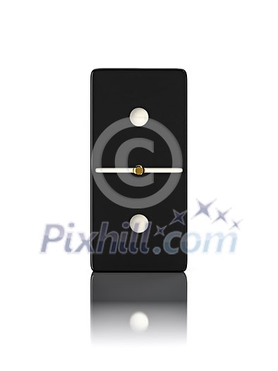 Domino game bone close up isolated on white Domino game bone close up isolated on white