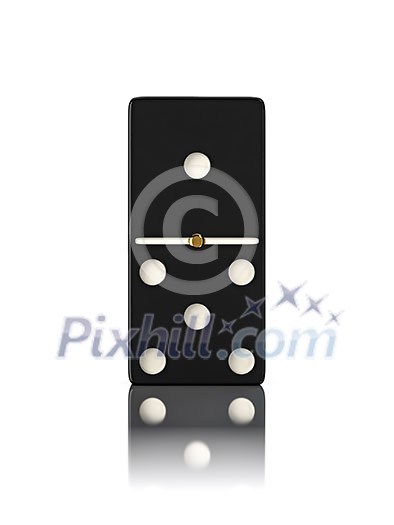 Domino game bone close up isolated on white Domino game bone close up isolated on white