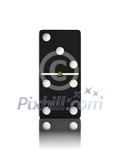 Domino game bone close up isolated on white Domino game bone close up isolated on white