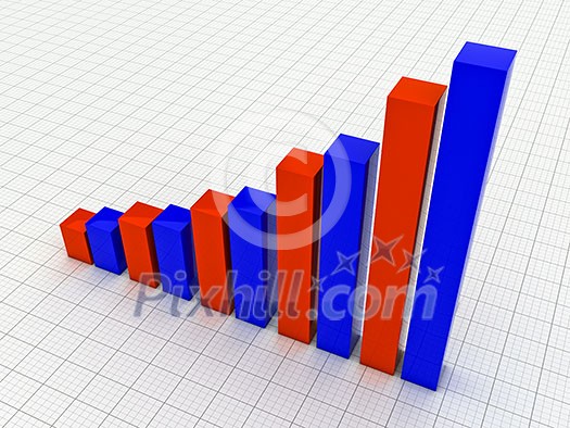 Commercial growth concept graph Commercial growth concept graph