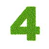 Grass number 4 four - ecology eco friendly concept character type