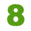 Grass number 8 eight - ecology eco friendly concept character type