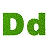 Grass letter A - ecology eco friendly concept character type