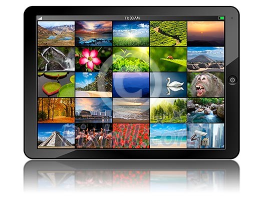 Tablet PC with photos Tablet PC with photos