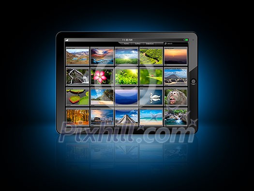 Tablet PC with photo gallery Tablet PC with photo gallery