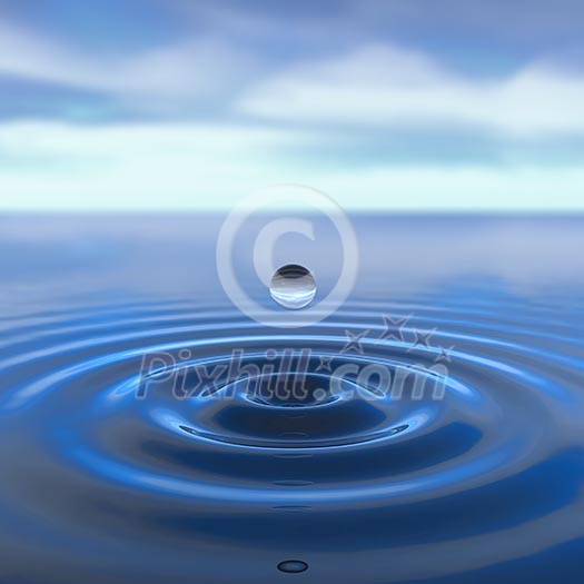 Peace concept - water drop Peace concept - water drop