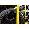 Tires for sale at a tire store