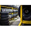 Tires for sale at a tire store