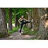 healthy young woman stretching before Fitness and Exercise