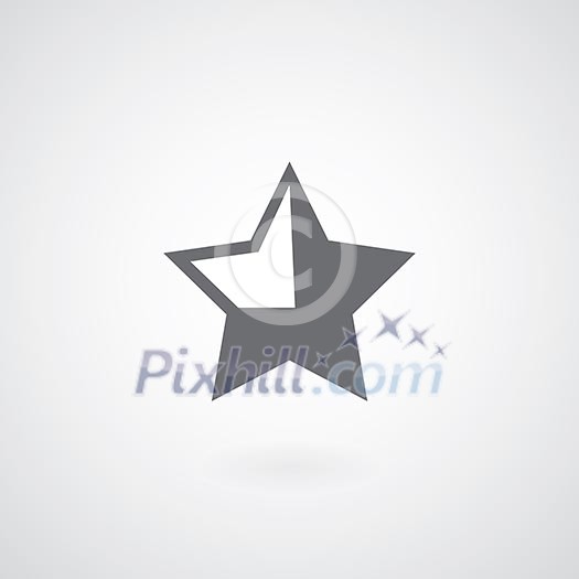 star symbol on gray background star symbol on gray background