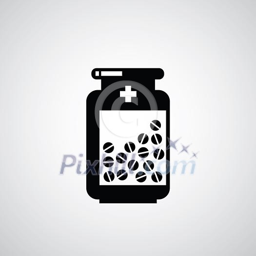 vector vial of medicine symbol vector vial of medicine symbol