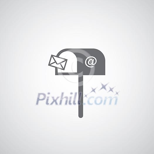 letter mailbox icon vector letter mailbox icon vector