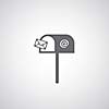  letter mailbox icon vector  