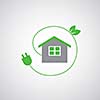 green home power efficiency vector icon  