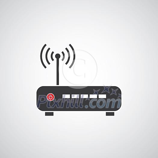 router vector icon on gray background router vector icon on gray background