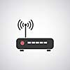router vector icon on gray background  