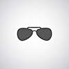 sunglasses vector design on gray background 