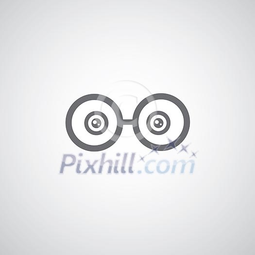 glasses icon vector design on gray background glasses icon vector design on gray background