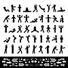 basic vector action people symbol set 
