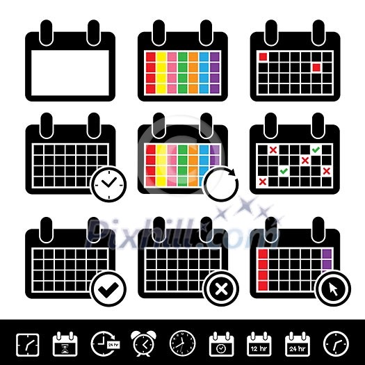 basic vector calendar icon event add delete progress basic vector calendar icon event add delete progress