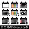 basic vector calendar icon event add delete progress 