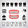 smile dental vector icon set 