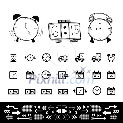 delivery and time vector icons set delivery and time vector icons set