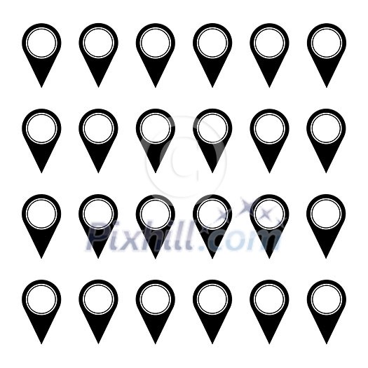 pointer icon set mark on gray background pointer icon set mark on gray background