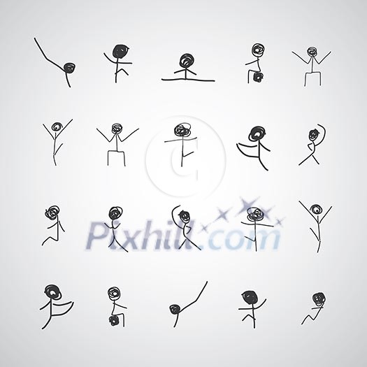 vector hand drawn body exercise vector hand drawn body exercise
