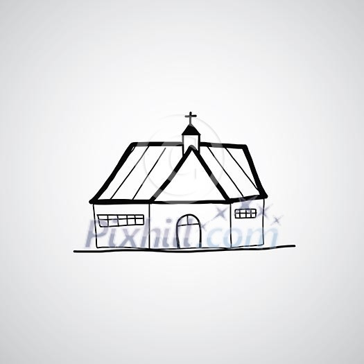 church vector hand drawn cartoon church vector hand drawn cartoon