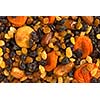 Various dried fruits (apricots, dates, raisins, figs) close-up