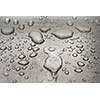 Water droplets on metal background macro