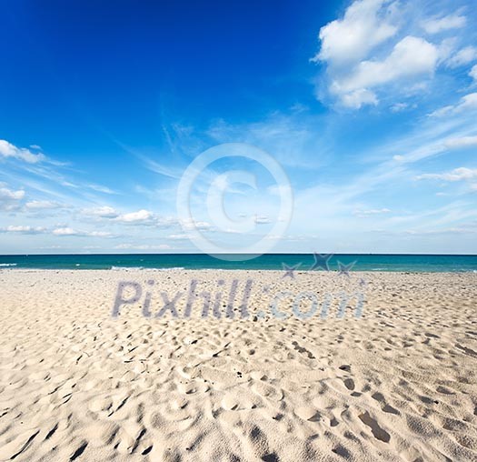 Beautiful beach and waves of Caribbean Sea. Riviera Maya, Mexico Beautiful beach and waves of Caribbean Sea. Riviera Maya, Mexico