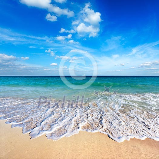 Beautiful beach and wave Beautiful beach and wave