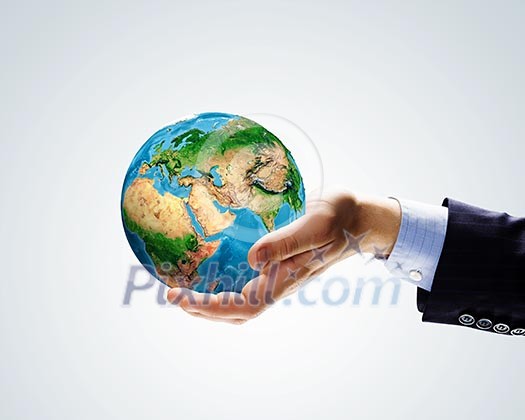 Image of Earth planet in human hands. Protect planet. Elements of this image are furnished by NASA Image of Earth planet in human hands. Protect planet. Elements of this image are furnished by NASA