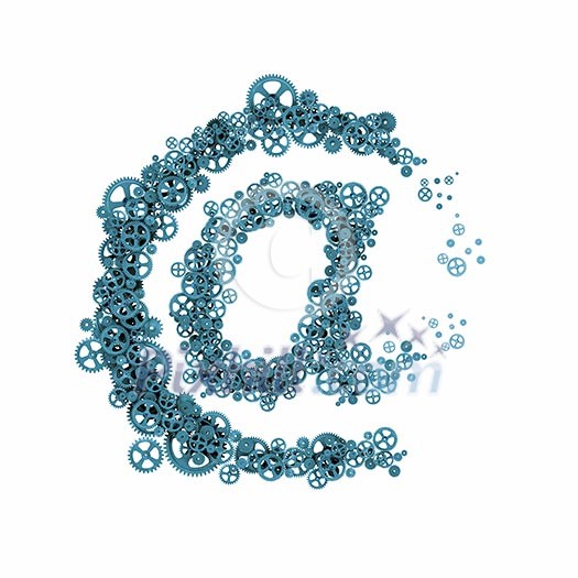 Email symbol of gears and cogwheels. Communication concept Email symbol of gears and cogwheels. Communication concept