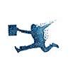 Businessman silhouette made of gears. Business organization