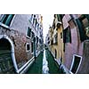 venice, beautiful romantic italian city on sea with great canal and gondolas