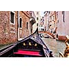 venice, beautiful romantic italian city on sea with great canal and gondolas