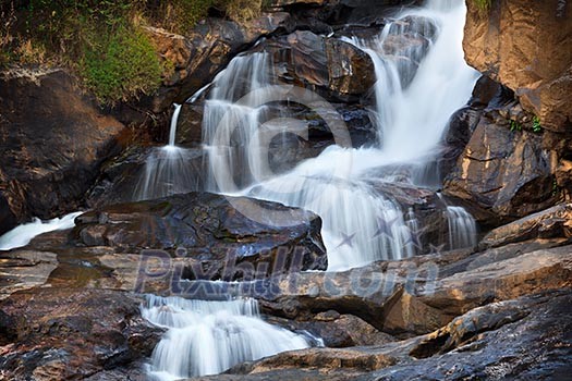 Athukadu Waterfall. Long exposure. Munnar, Kerala, India Athukadu Waterfall. Long exposure. Munnar, Kerala, India