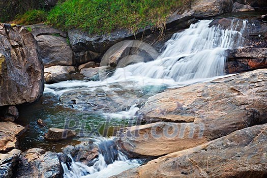 Athukadu Waterfall. Long exposure. Munnar, Kerala, India Athukadu Waterfall. Long exposure. Munnar, Kerala, India