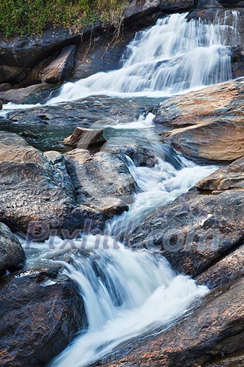 Athukadu Waterfall. Long exposure. Munnar, Kerala, India Athukadu Waterfall. Long exposure. Munnar, Kerala, India