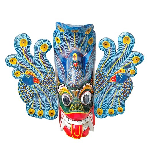 Traditinal Sri Lankan mask isolated on white background Traditinal Sri Lankan mask isolated on white background