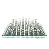 Glass chess on chess board