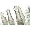 Glass chess on chess board