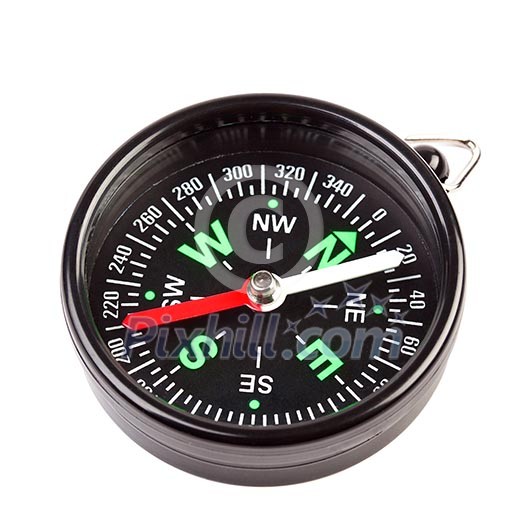 Black compass isolated on white background Black compass isolated on white background