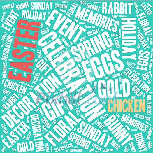 Easter text vector Easter text vector