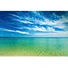 Sihanoukville beach with beautiful sky cloudscape, Cambodia