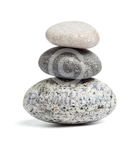 Zen stones balance concept isolated on white Zen stones balance concept isolated on white