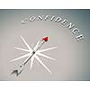 Conceptual image of compass pointing the direction